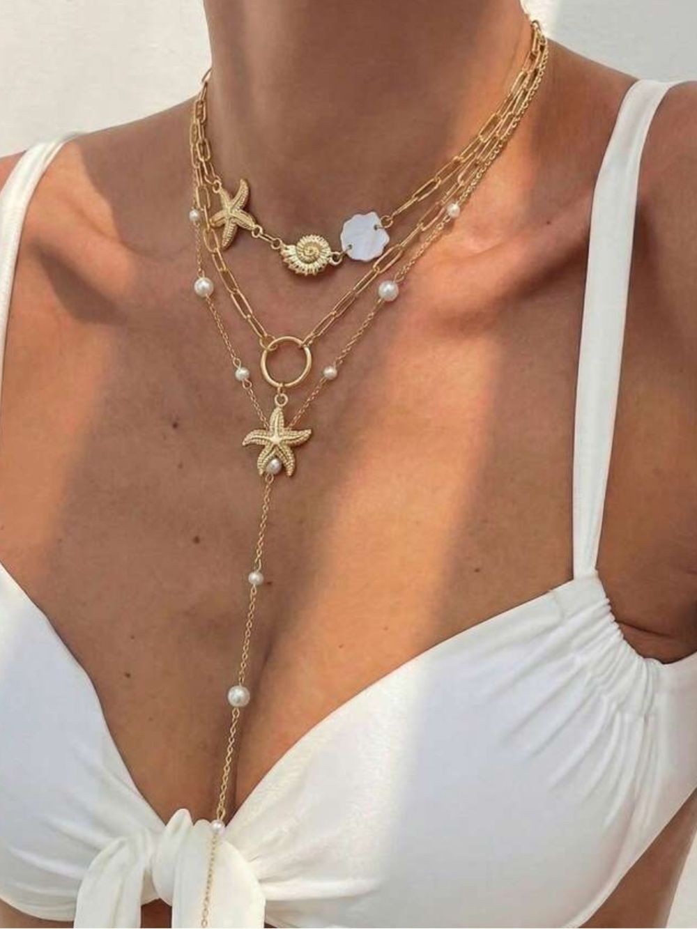 Starfish Pearl Necklace #2769